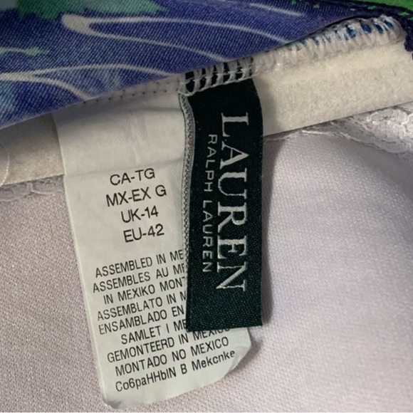 Tropical Print Swimsuit Set by Ralph Lauren Sz 8 - Picture 4 of 4